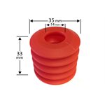 Depanner Cup Taper Top 35mm OD FDA Metal Detectable Silicone 30 Durometer