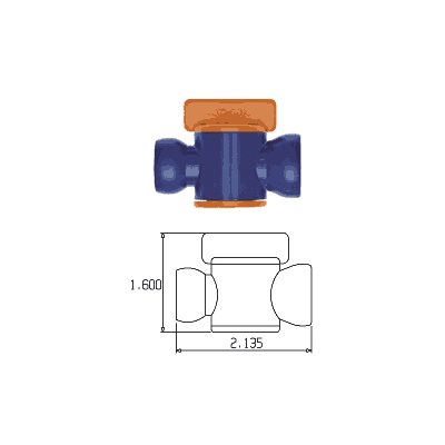 1/2" In-Line Valve - Pack of 2