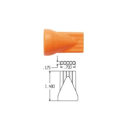 1/2" Flat 5 Hole Nozzle - Pack of 4