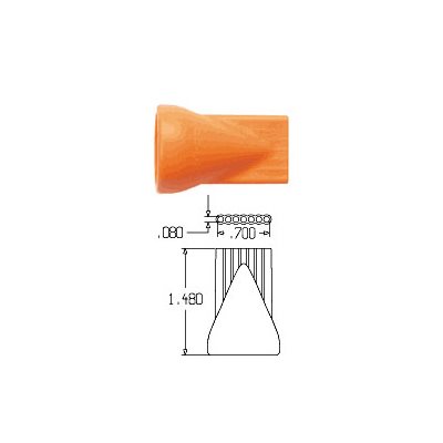 1/2" Flat 7 Hole Nozzle - Pack of 4