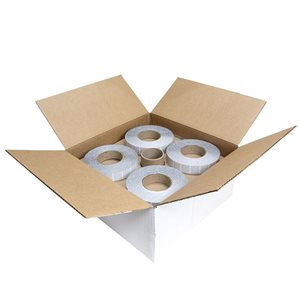 Mailing Tabs Clear Poly 1.5" - 4000 Tabs Per Roll - Case of 16 Rolls