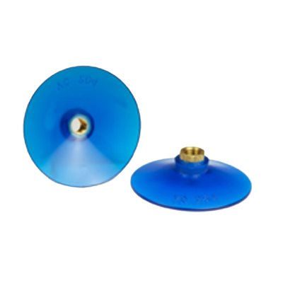 Blue Vinyl Vacuum Cup 1.1H x 3.5W x 1/4 NPT Style E