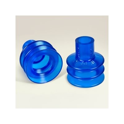 Blue Vinyl Vacuum Cup 1.57H x 1.37W x .43B 7/16 Hl w/5/8 Stem Style K