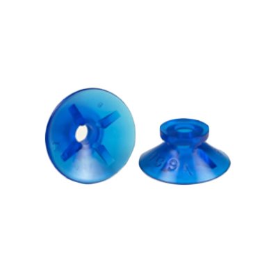 Blue Vinyl Vacuum Cup .46H x 1.14W x .25B w/Cleats Style A